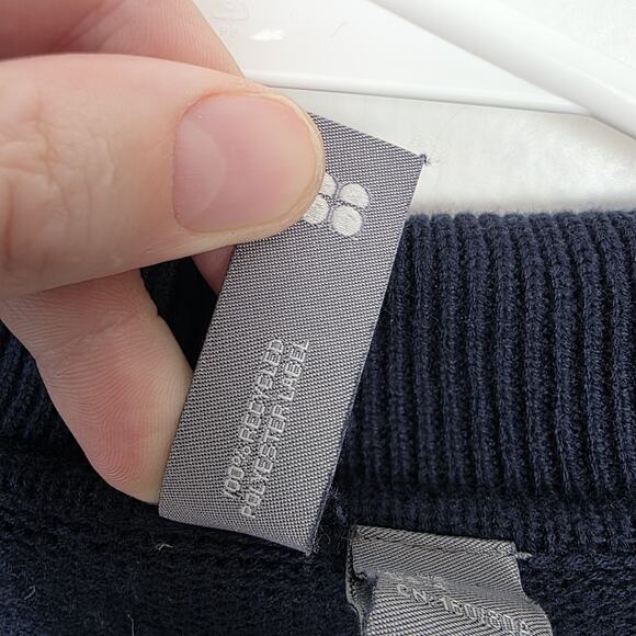 Sweaty Betty Navy Blue Coastal Relaxed Preppy Sporty Silk Blend Sweater Size XS - Picture 5 of 9